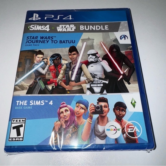 New Sealed PS4 Sims 4 Base Game X Star Wars Bundle Journey to Batuu - Picture 1 of 7
